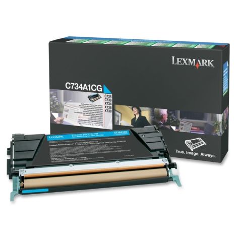 Toner Lexmark C734A1CG (C734, C736, X734, X736, X738), azuriu (cyan), original