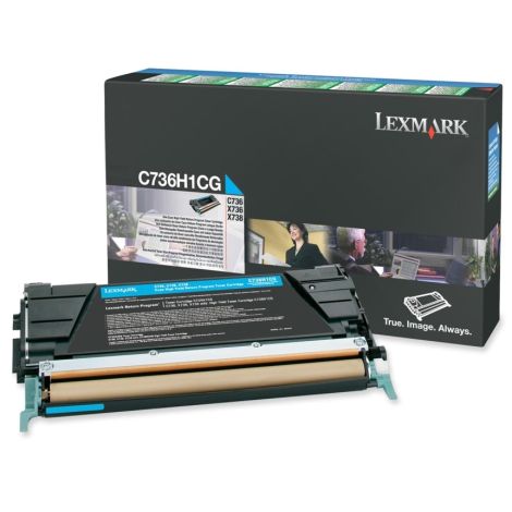 Toner Lexmark C736H1CG (C736, X736, X738), azuriu (cyan), original