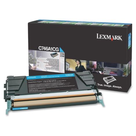 Toner Lexmark C746A1CG (C746, C748), azuriu (cyan), original