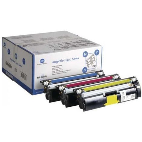 Toner Konica Minolta A00W012, 1710595001 (MagiColor 2400, 2500), CMY, pachet de trei, multipack, original