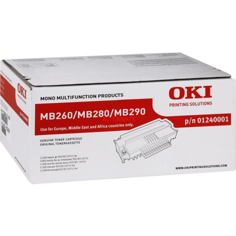 Toner OKI 01240001 (MB260, MB280, MB290), negru (black), original