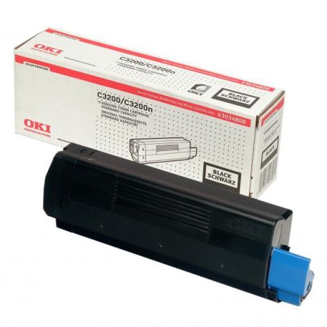 Toner OKI 43034808 (C3200), negru (black), original