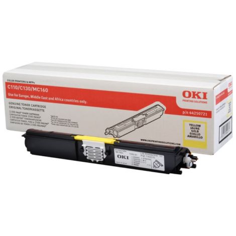 Toner OKI 44250721 (C110, C130, MC160), galben (yellow), original